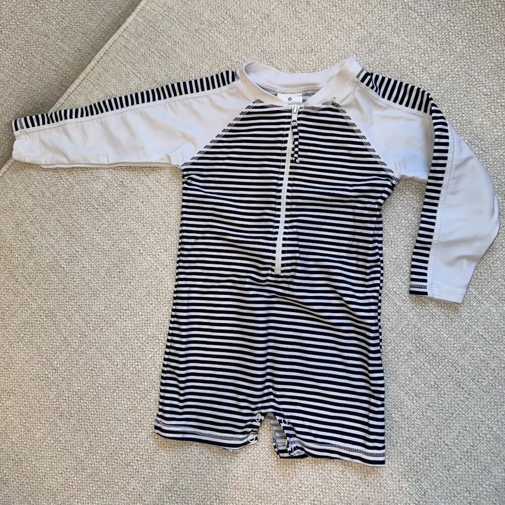 Snapper Rock | Nautical Stripe LS Sunsuit | Baby
